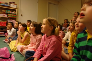 Ottawa Birthday Party Magician, Chris Pilsworth's audience sits enraptured!