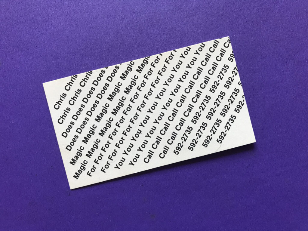 Chris Pilsworth's Business Card #2