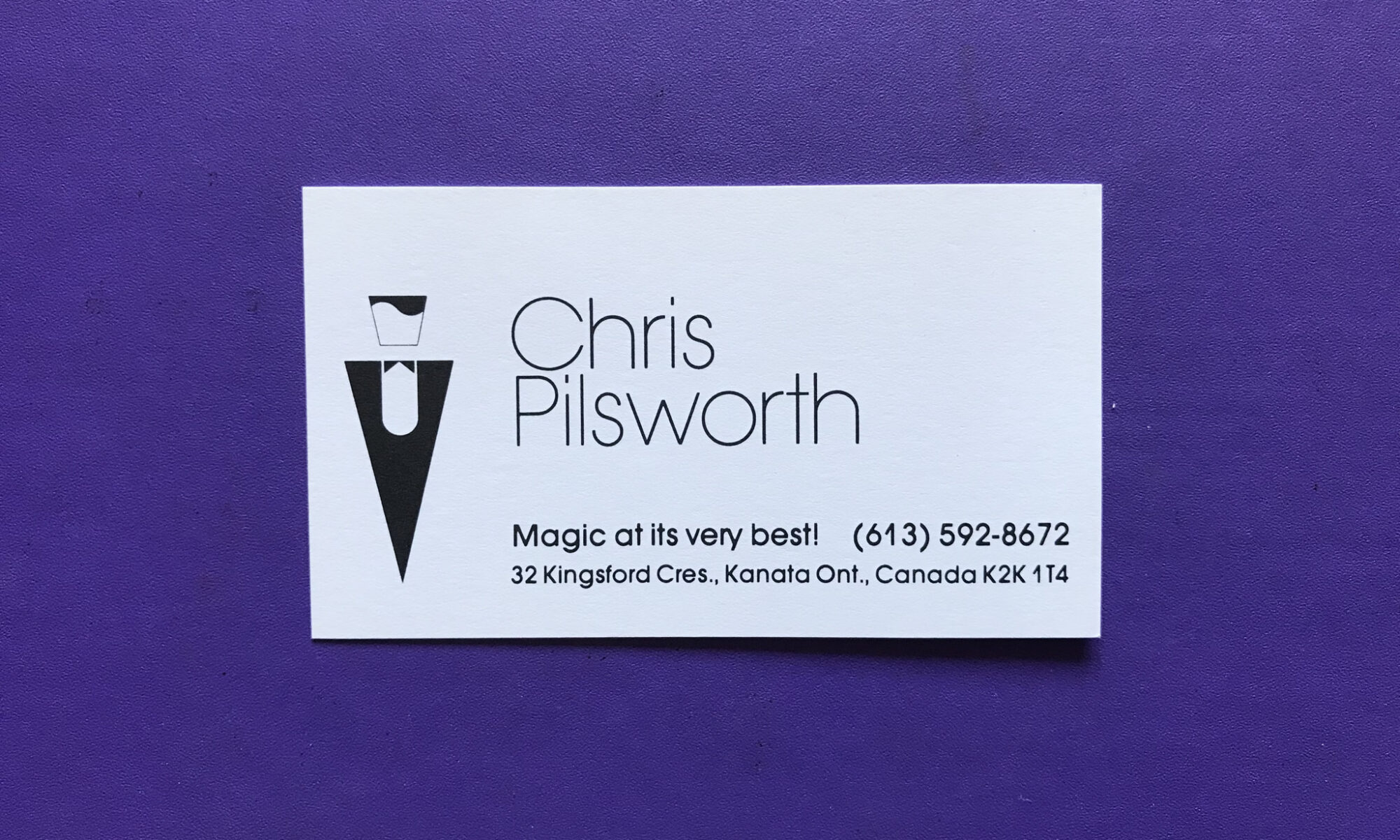 This is the 3rd business card of Chris Pilsworth
