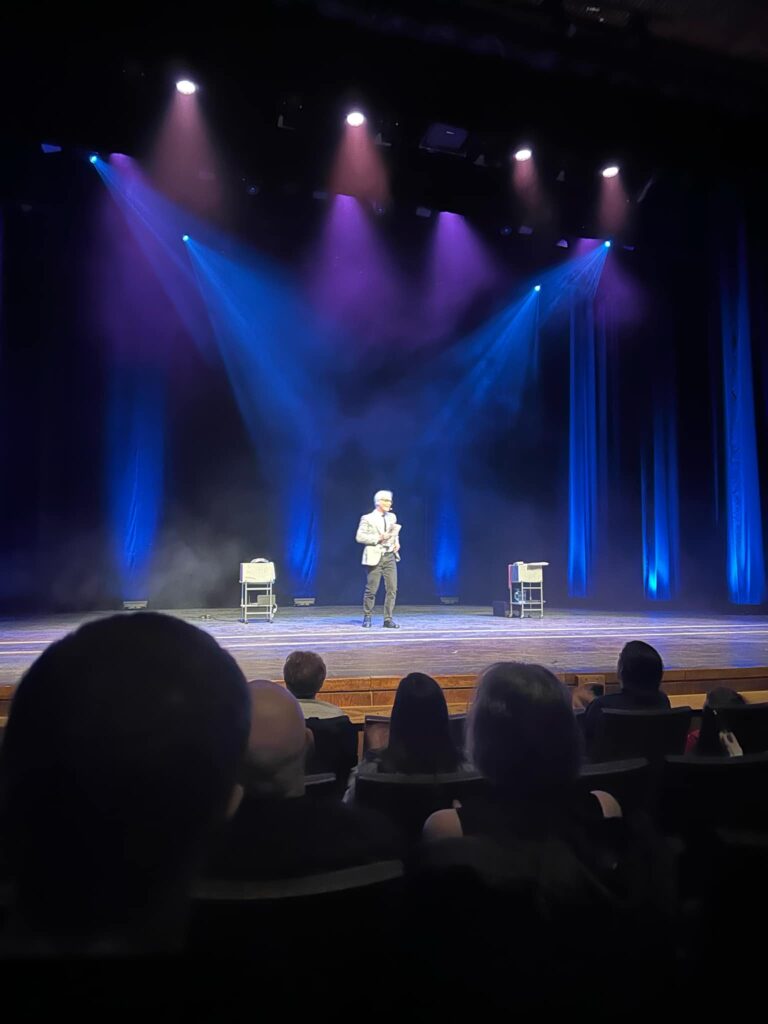 Chris Pilsworth performs on the big stage in St. John's. 